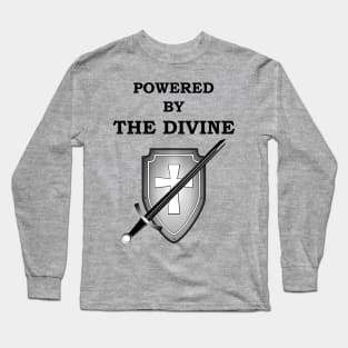 POWERED BY THE DIVINE PALADIN 5E Meme RPG Class Long Sleeve T-Shirt